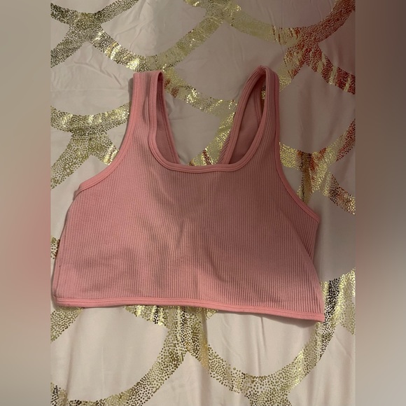 pink reversible cropped tank top - Picture 1 of 3